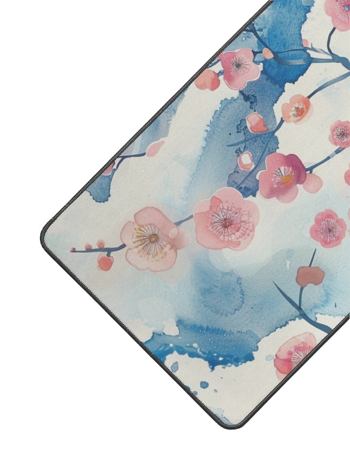 12" x 22" Traditional Japanese Watercolor Desk Mat - Plum Blossom product image (2)