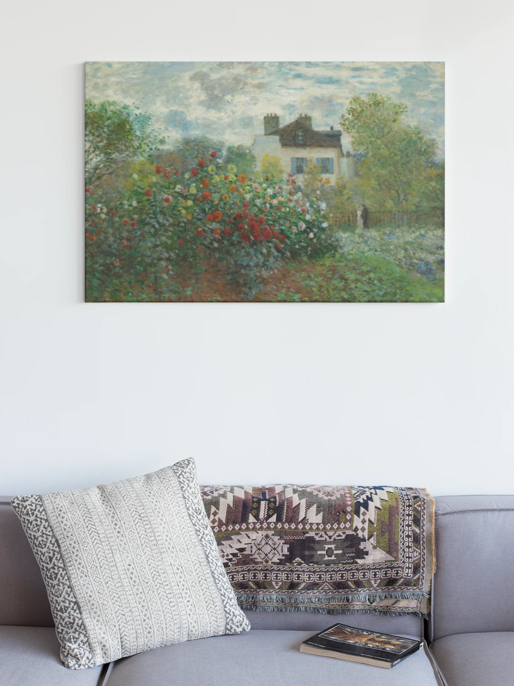 The Artist's Garden in Argenteuil (A Corner of the Garden with Dahlias) [Claude Monet] Canvas product image (1)