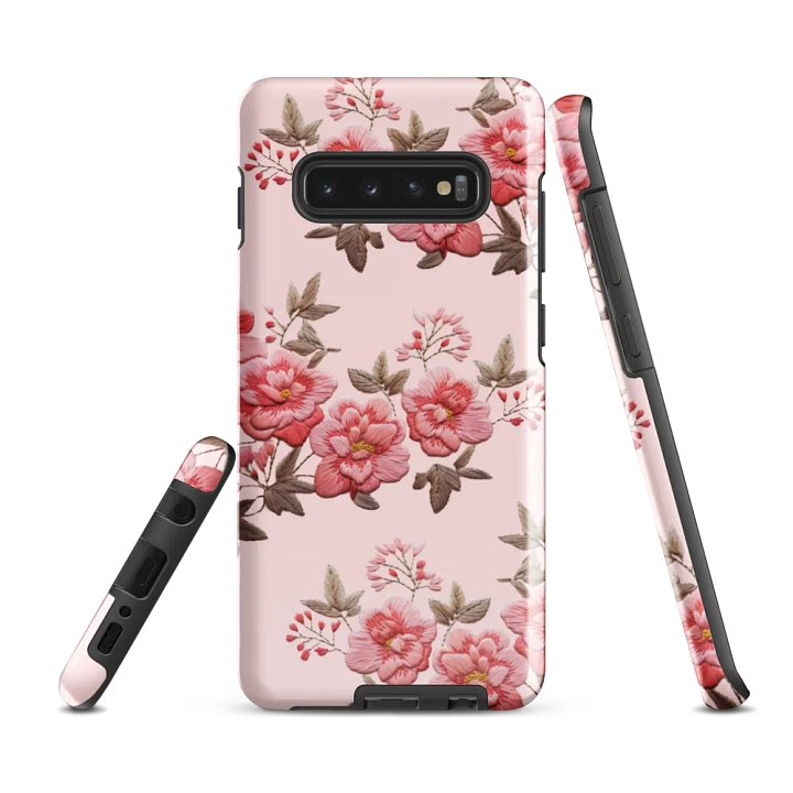 Summer Garden Pink Samsung® Tough Case with Embroidery Effect product image (1)
