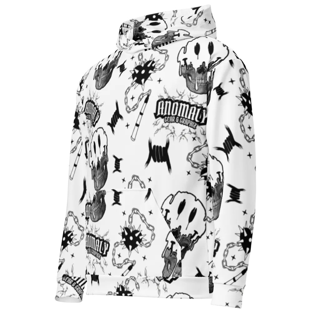 Anomaly All Over Unisex White Hoodie product image (2)