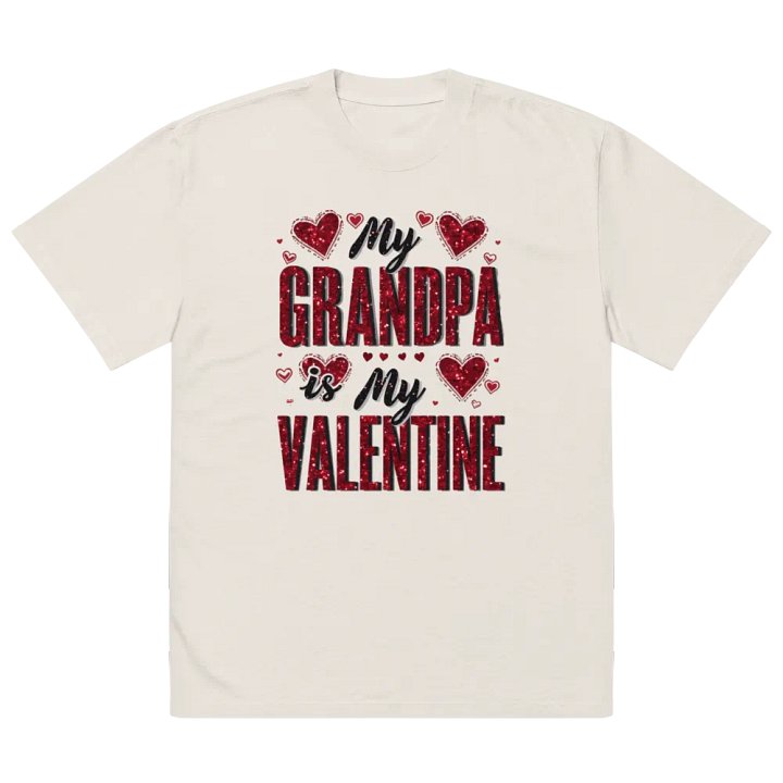 Glittery Grandpa Valentine Faded T-Shirt product image (2)