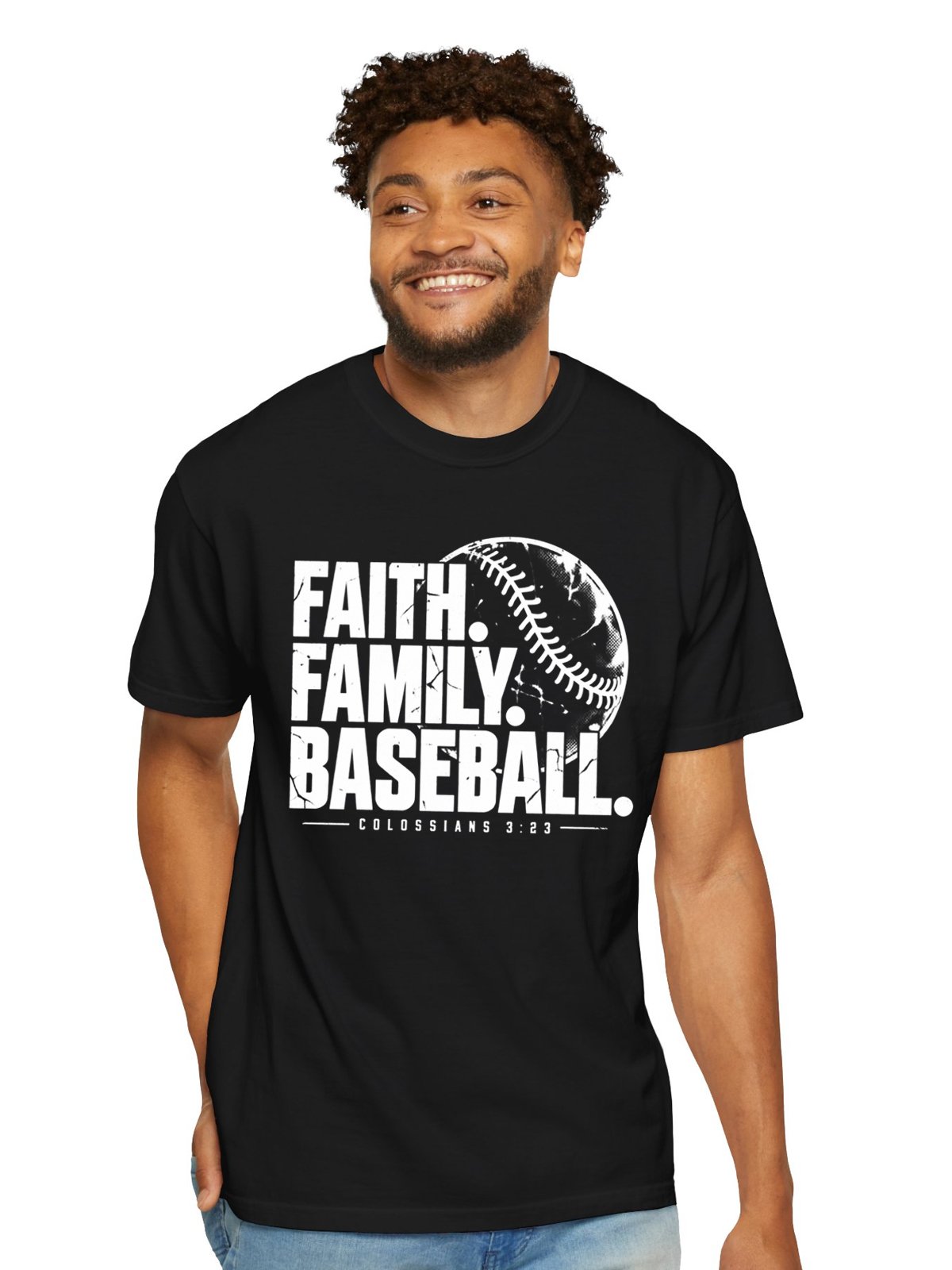 Faith Family Baseball Heavyweight T-Shirt product image (1)