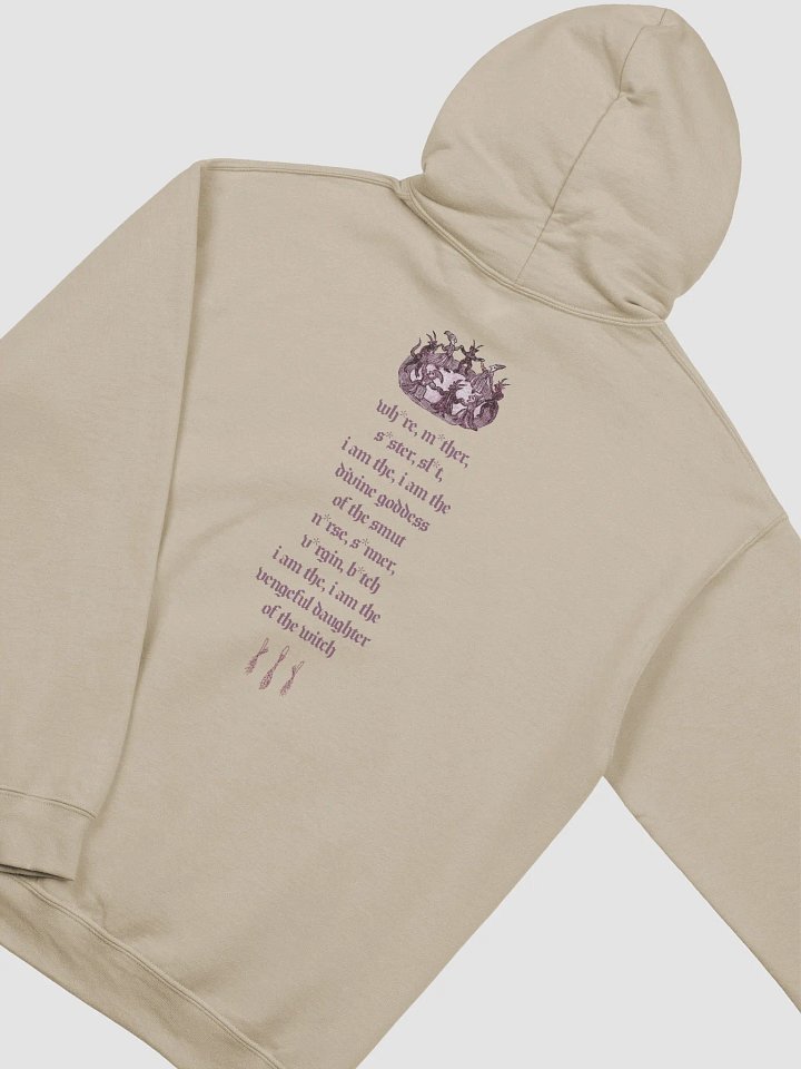 'Wh*re, M*ther, S*ster, Sl*t...' Burn Your Village Lyrics Hoodie (light colours / design on back) (colours available) product image (2)
