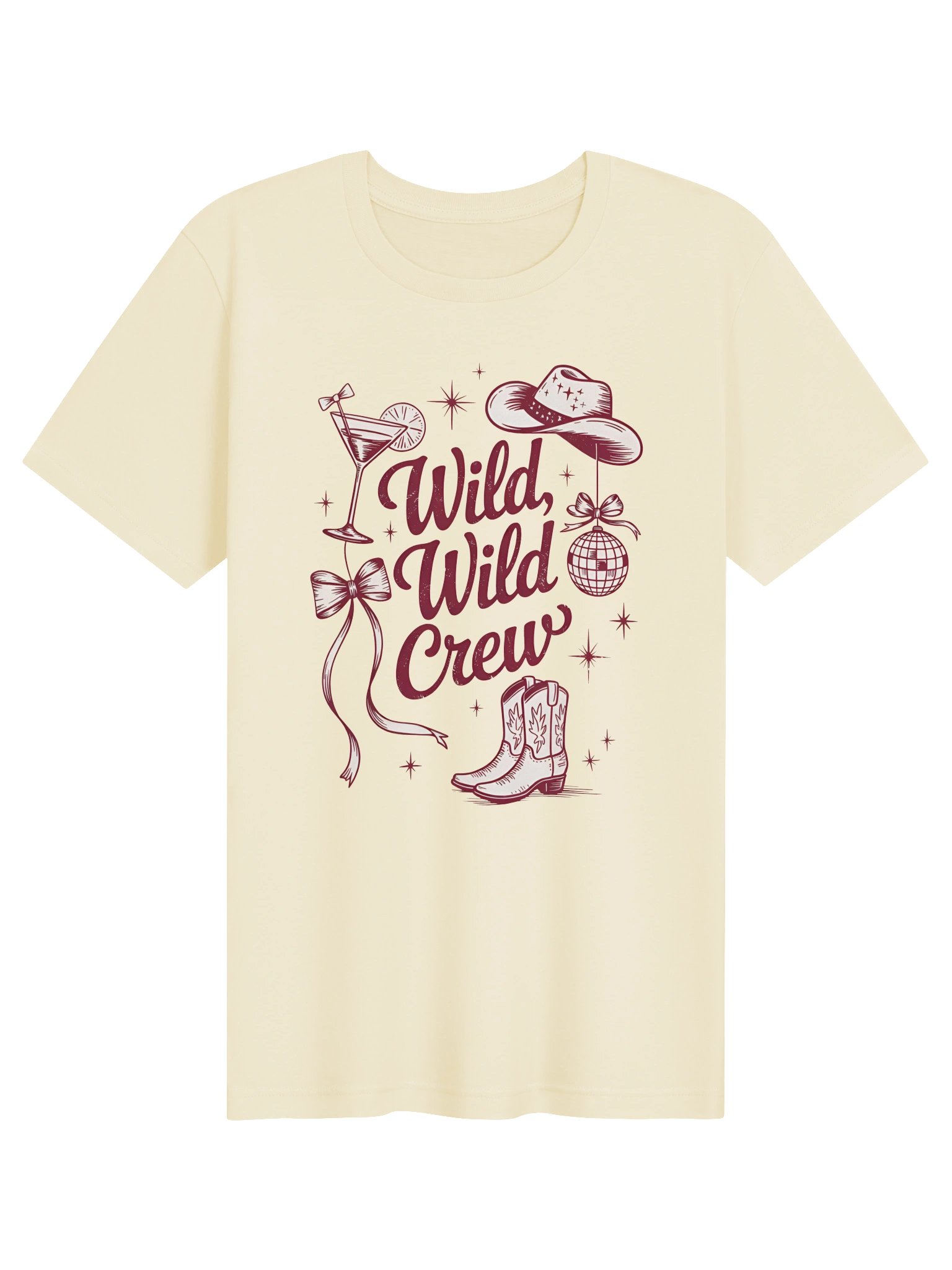Wild, Wild Crew T-Shirt | Western Girls Trip & Cowgirl Party Tee product image (1)