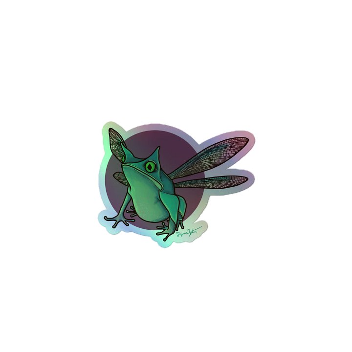 Holographic Fairy Frog Sticker product image (1)