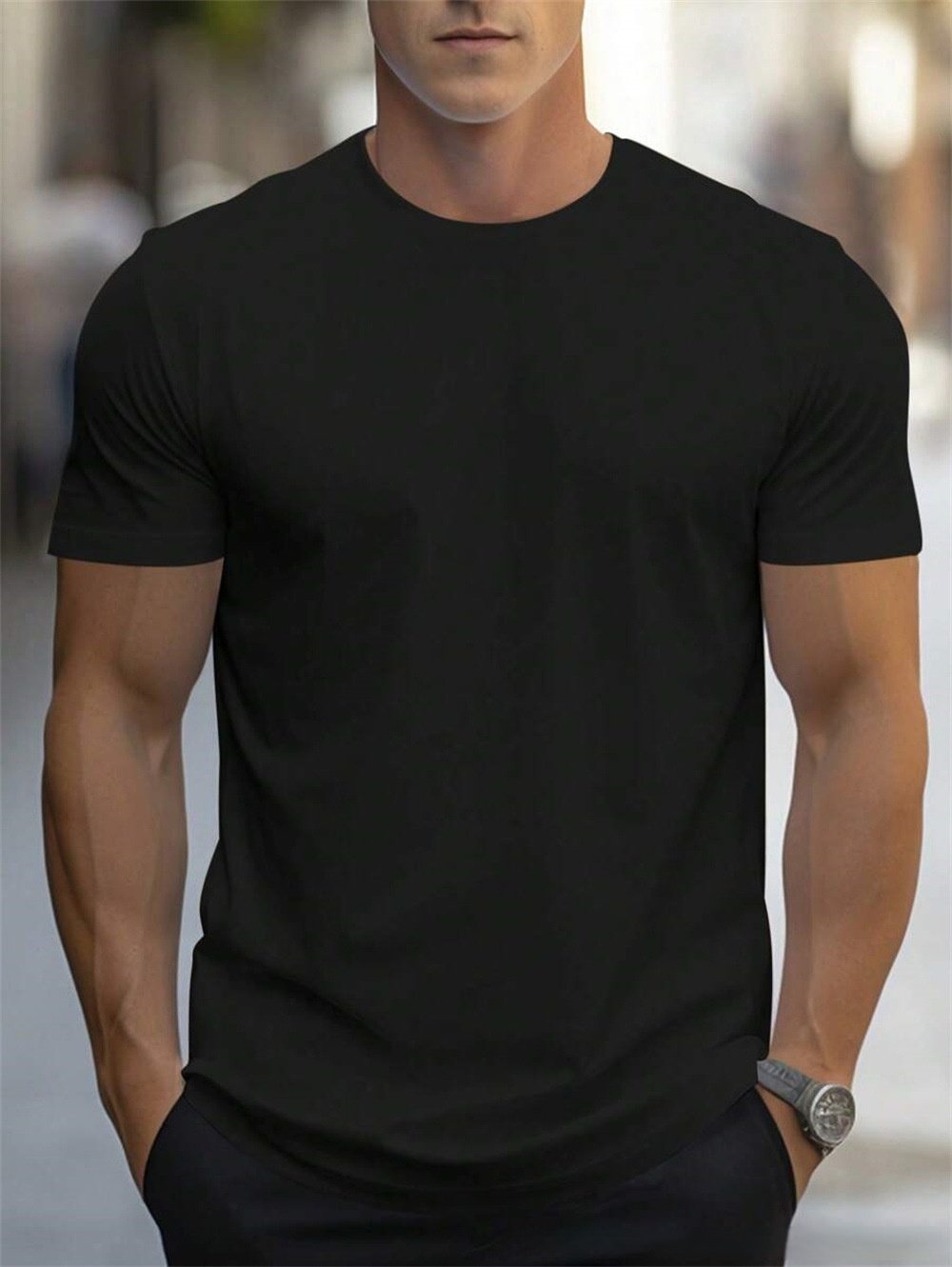 American T-shirt Printing Retro Short Sleeve Men product image (3)