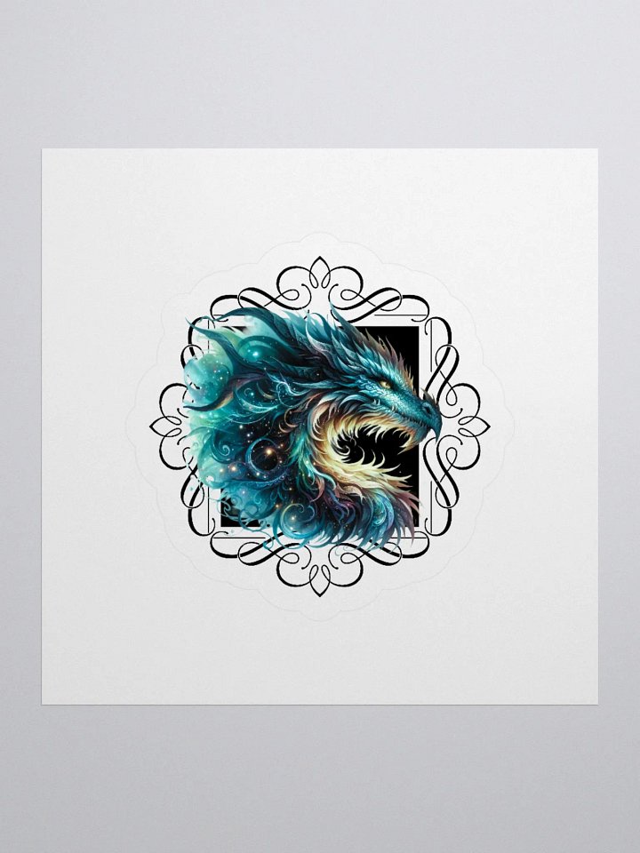 Mystic Aqua Dragon Kiss Cut Stickers product image (1)