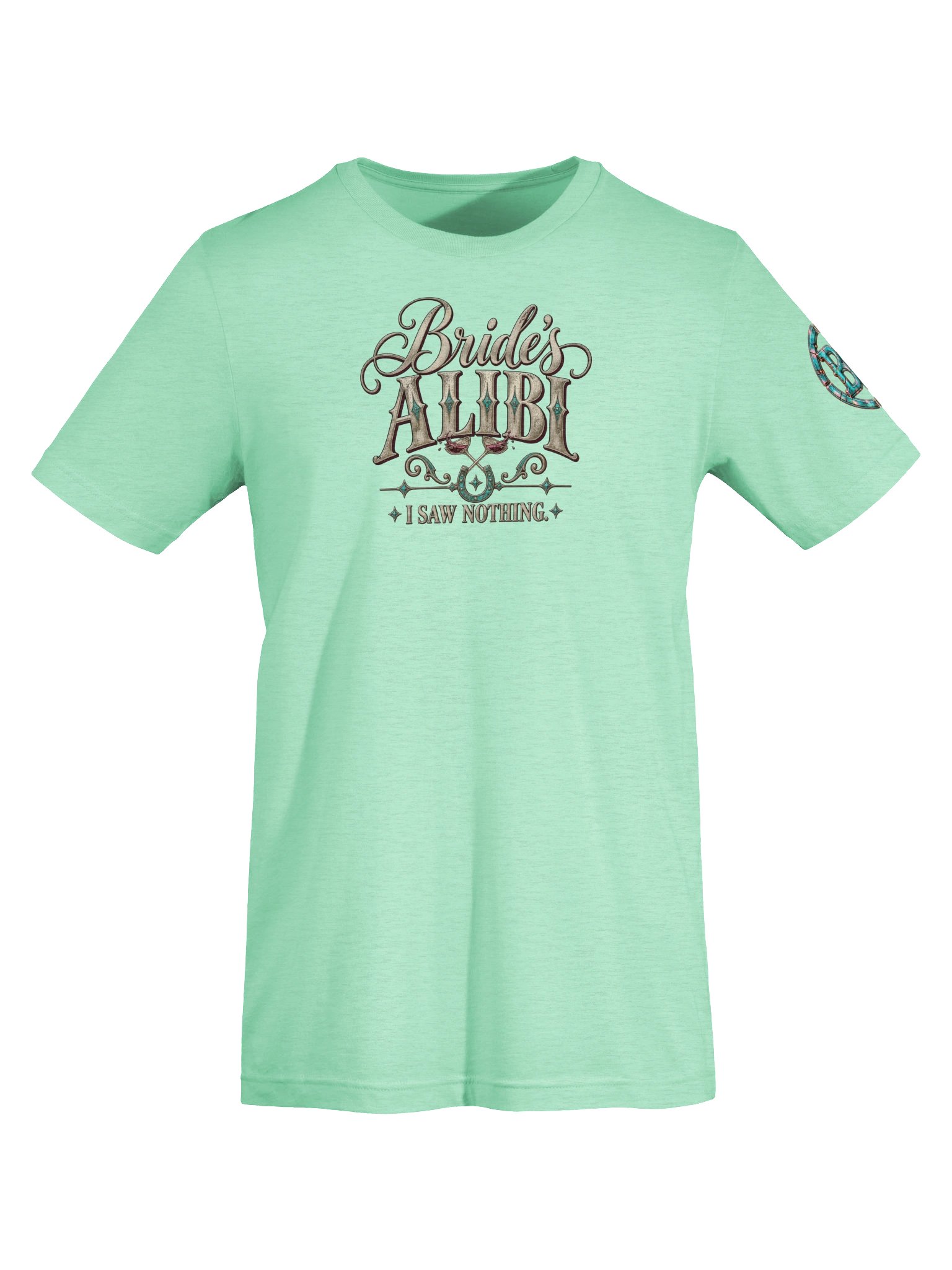 Funny Bachelorette Party Shirt — Bride’s Alibi™ I Saw Nothing Tee | Broken Marriage™ product image (6)