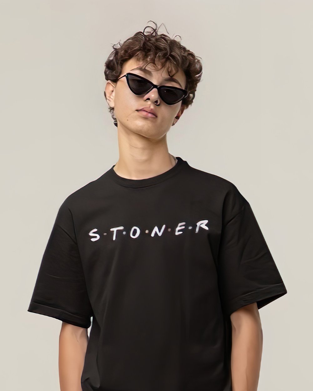 S.T.O.N.E.R. FRIENDS TEE BLACK w WHT product image (3)