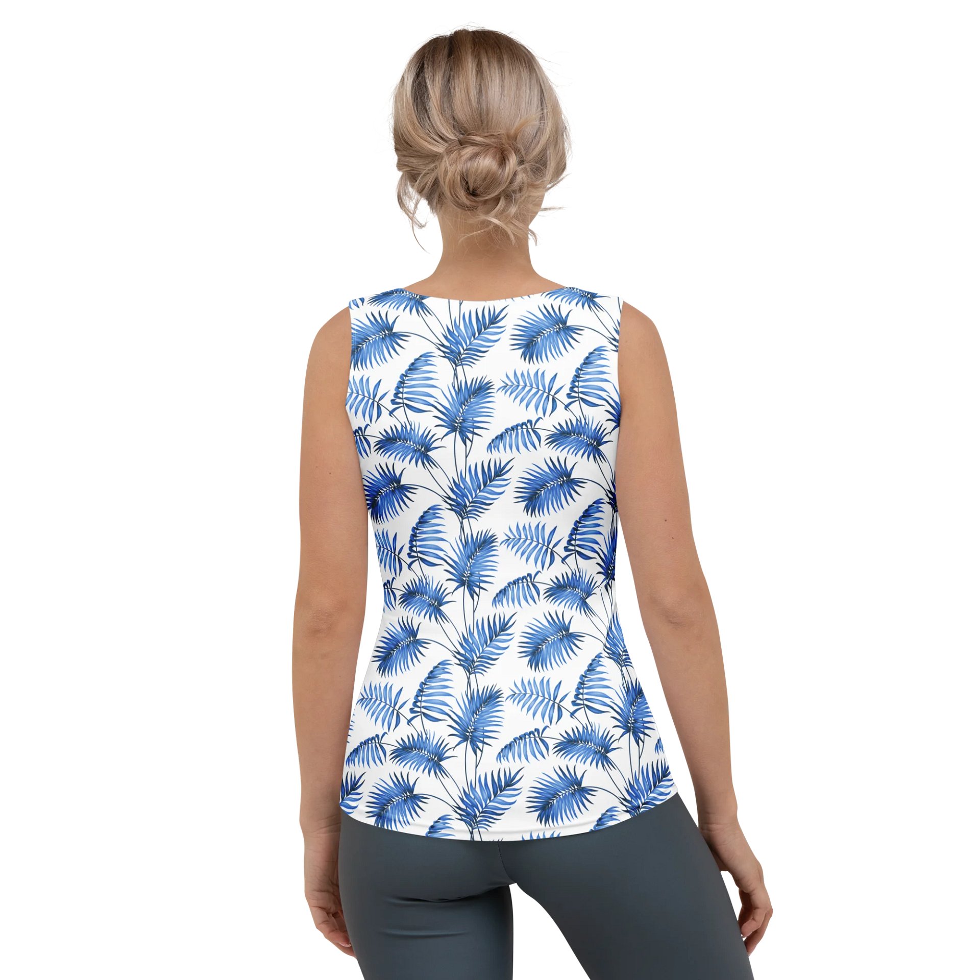 Stylish Fern Pattern Women's Tank Top for Summer Wear product image (2)