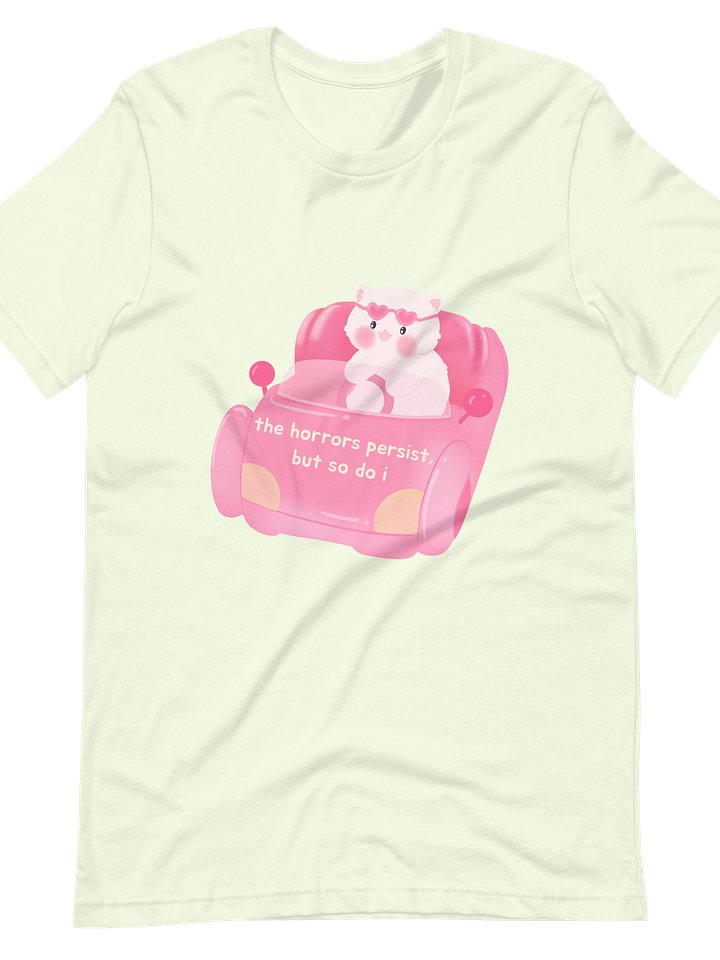 The horrors persist but so do I, Cat Soft Cotton Unisex T-shirt product image (1)