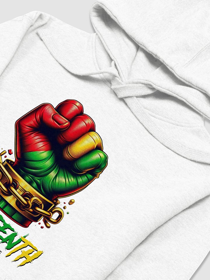 Premium Juneteenth Hoodie (Unisex) - TeamRed/DustyRose/CarbonGrey/Bone/White product image (14)
