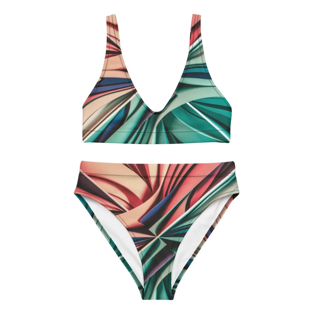 TDS Music Recycled High Waisted Bikini Set in Abstract Colors (XS-3XL) product image (4)