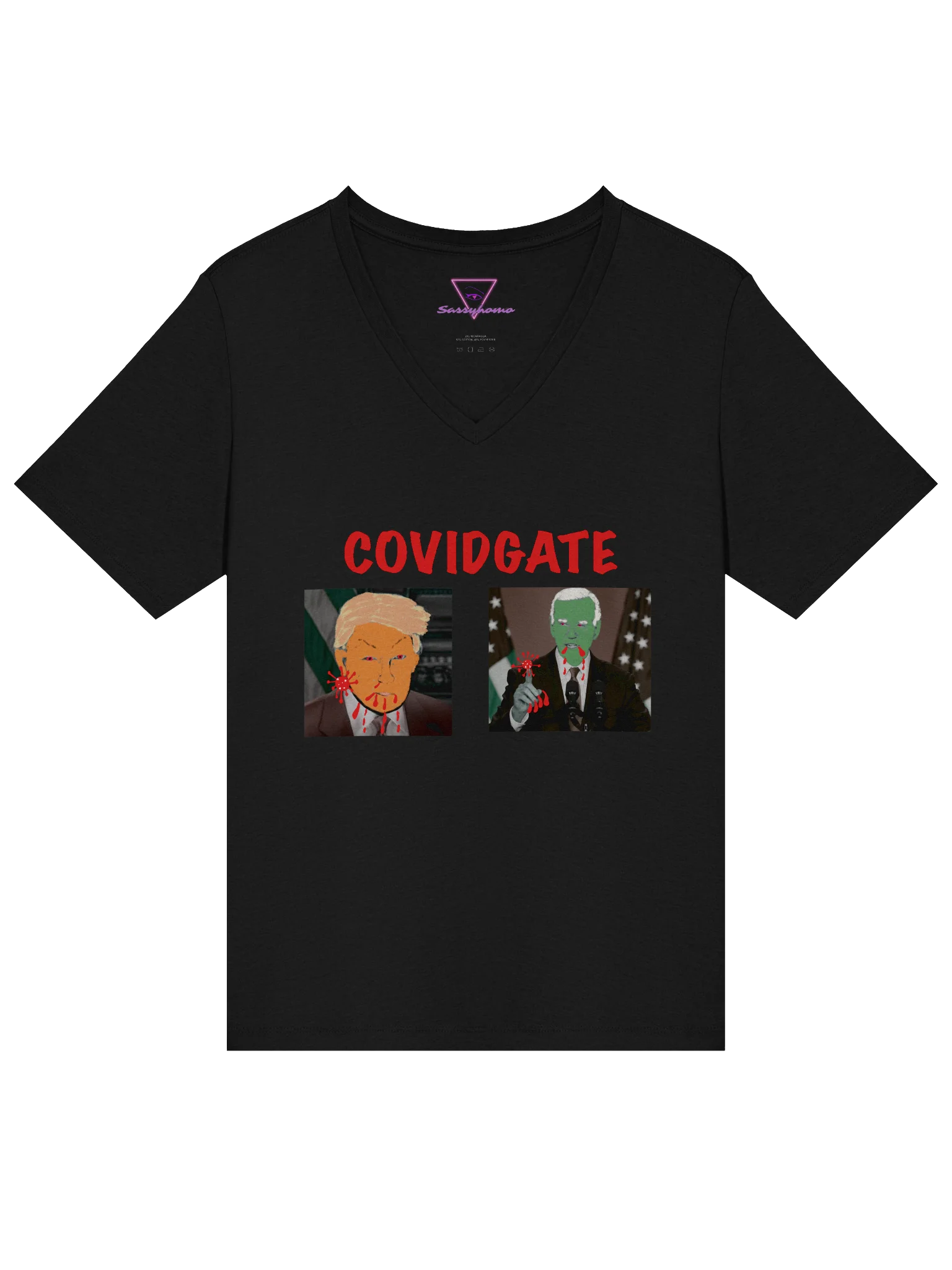 COVIDGATE v-neck tee product image (11)