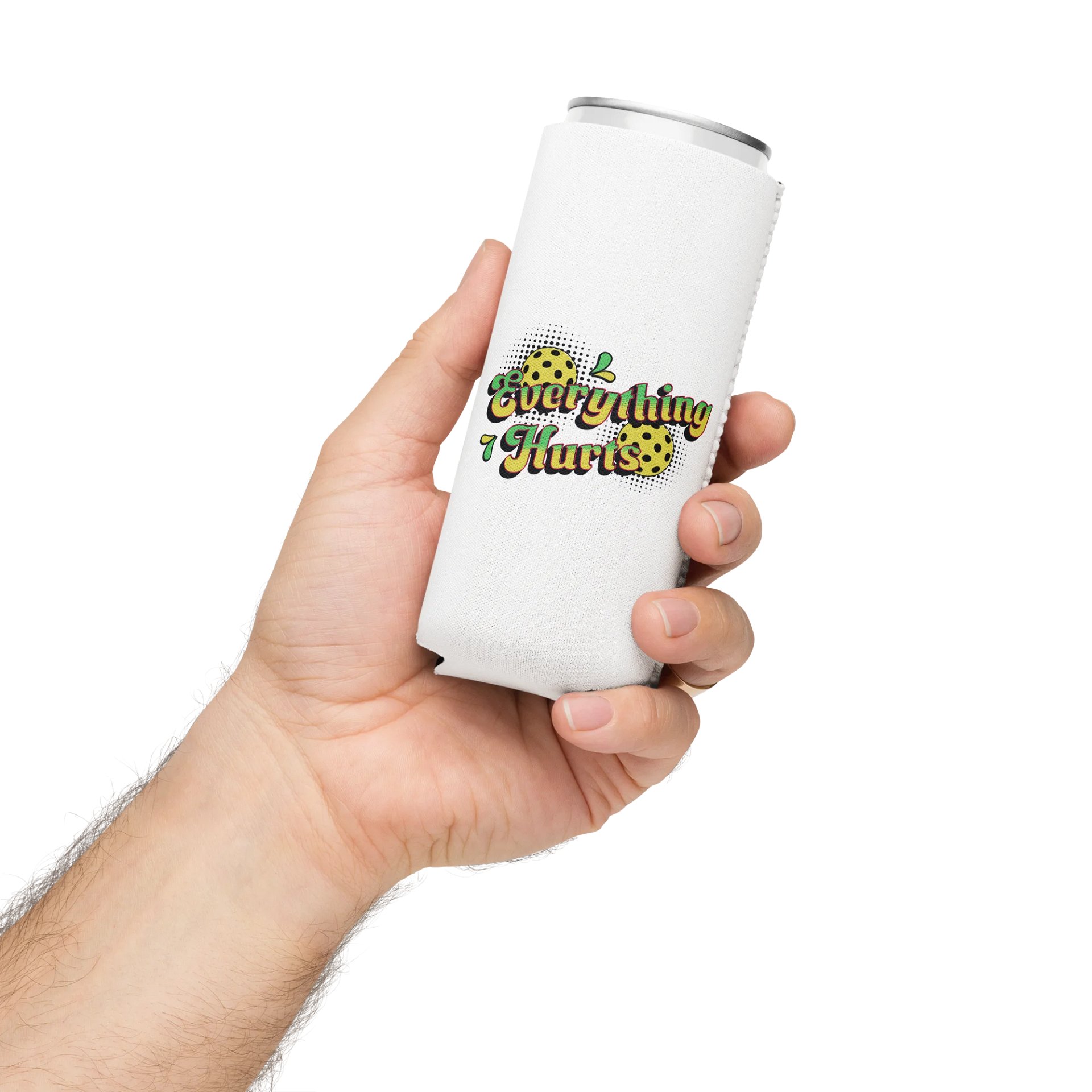 Everything Hurts Pickleball Whimsical Can Cooler product image (3)