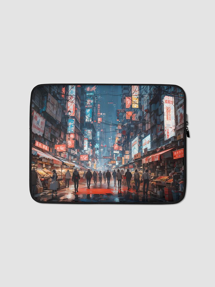 Cyberpunk Market Laptop Sleeve product image (1)