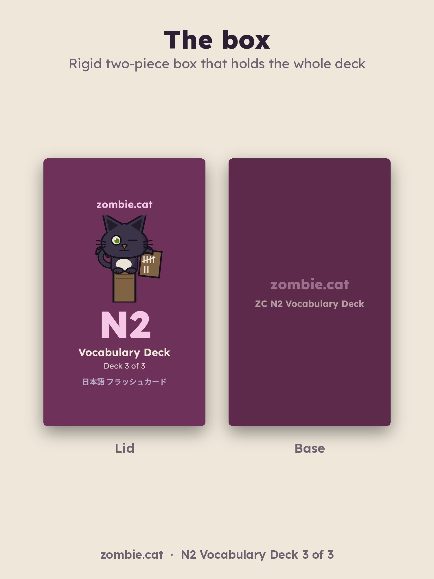 Japanese Flash Cards: JLPT N2 Vocabulary Deck 3 of 3, Words 1127 to 1687 (zombie.cat) product image (4)
