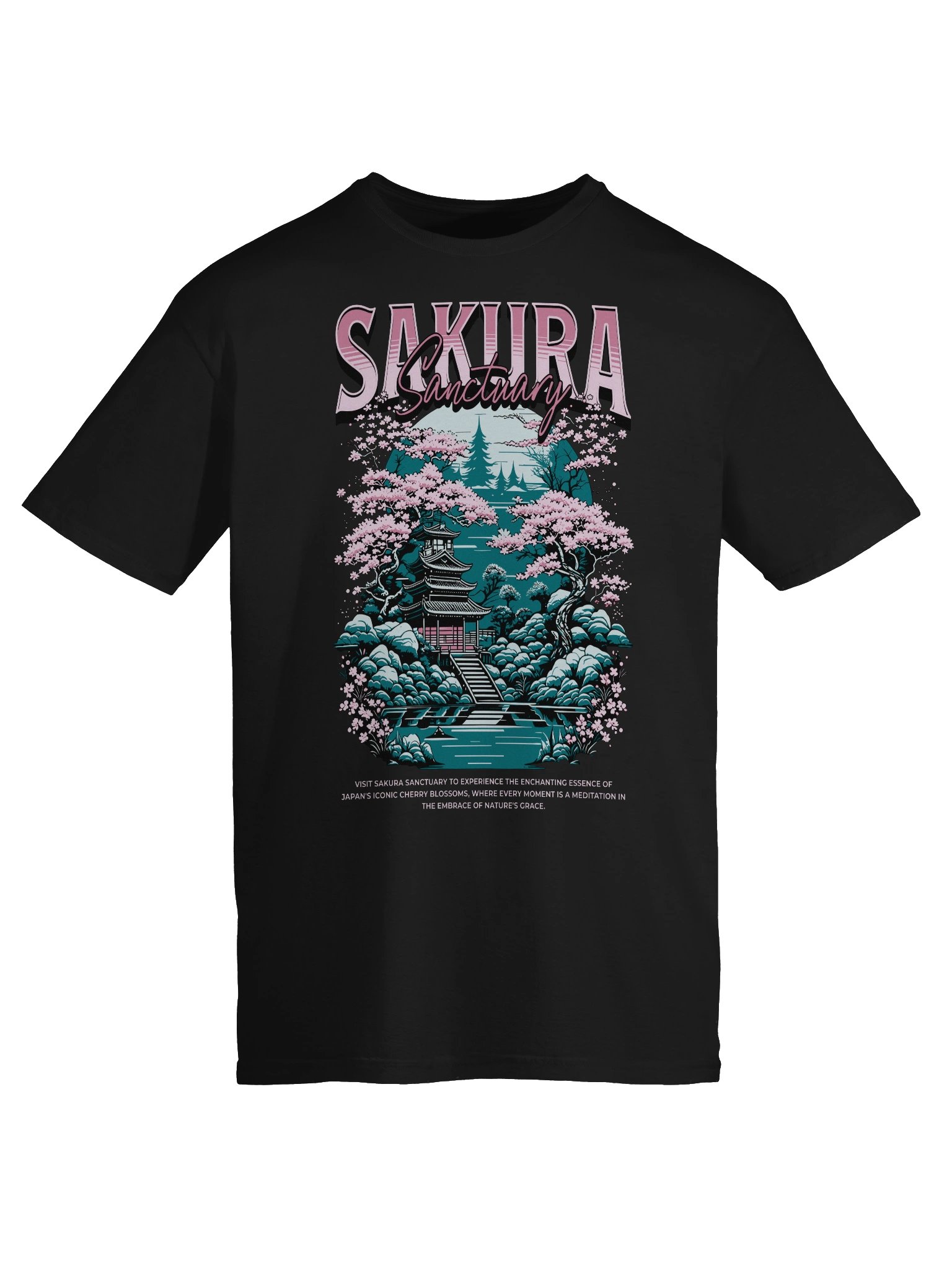 Sakura Sanctuary Meditation T-Shirt - Gildan Softstyle product image (6)