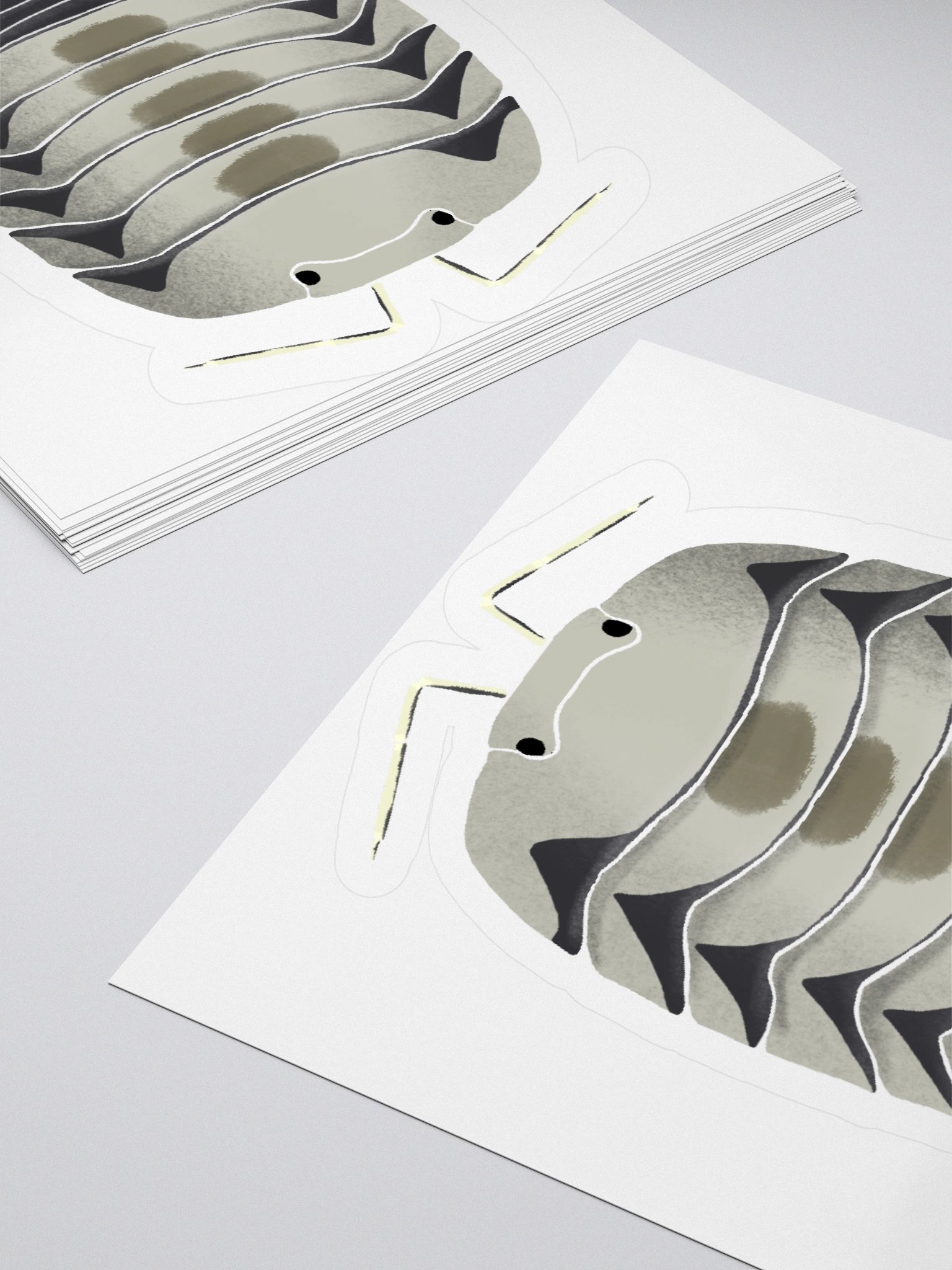 White Tiger Isopod Sticker product image (13)