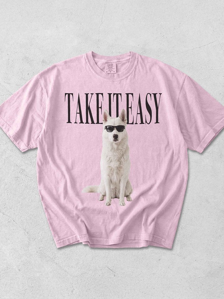 Take It Easy '90s Pop Vintage-Style T-Shirt for Siberian Husky(White) Owners product image (1)