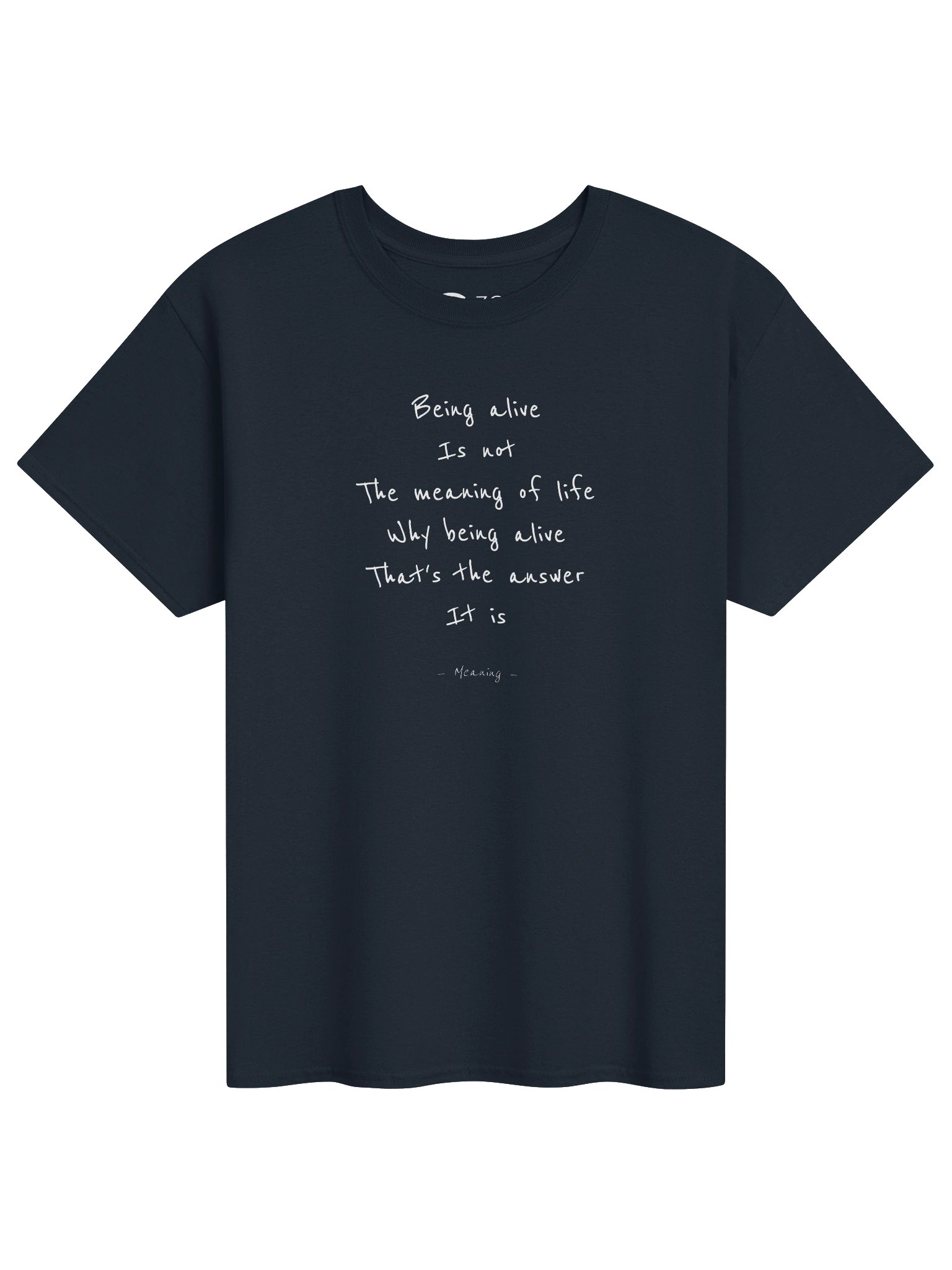 Poem T-Shirt: "Meaning" product image (1)