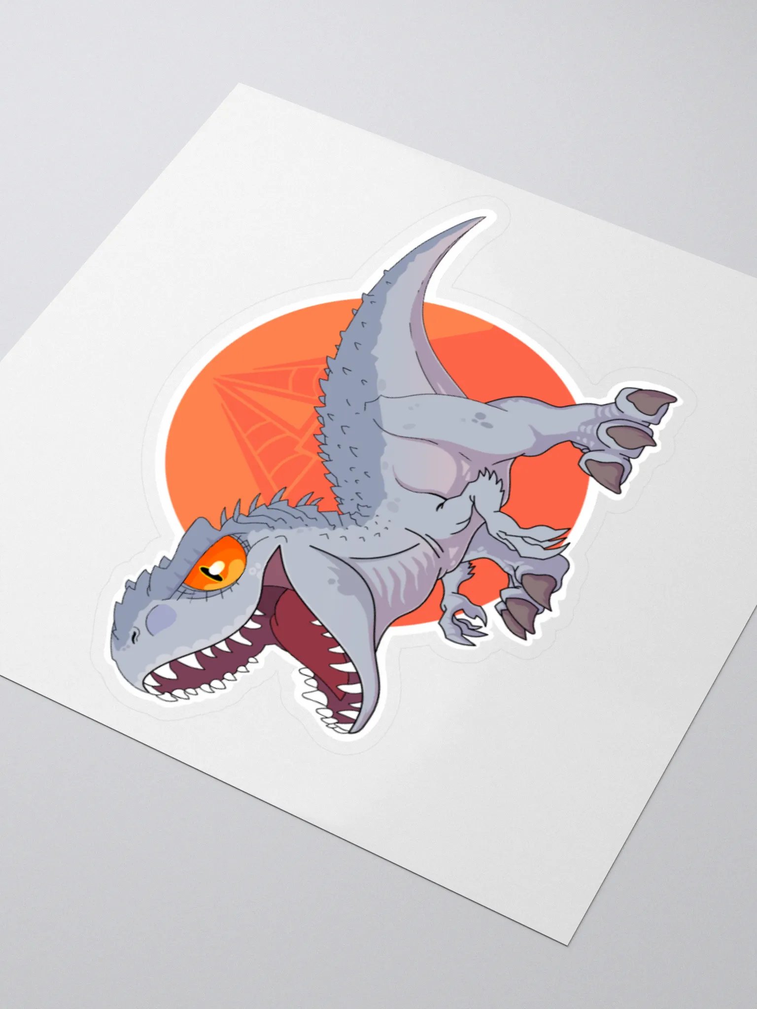 Fierce Dino Kiss Cut Stickers product image (3)