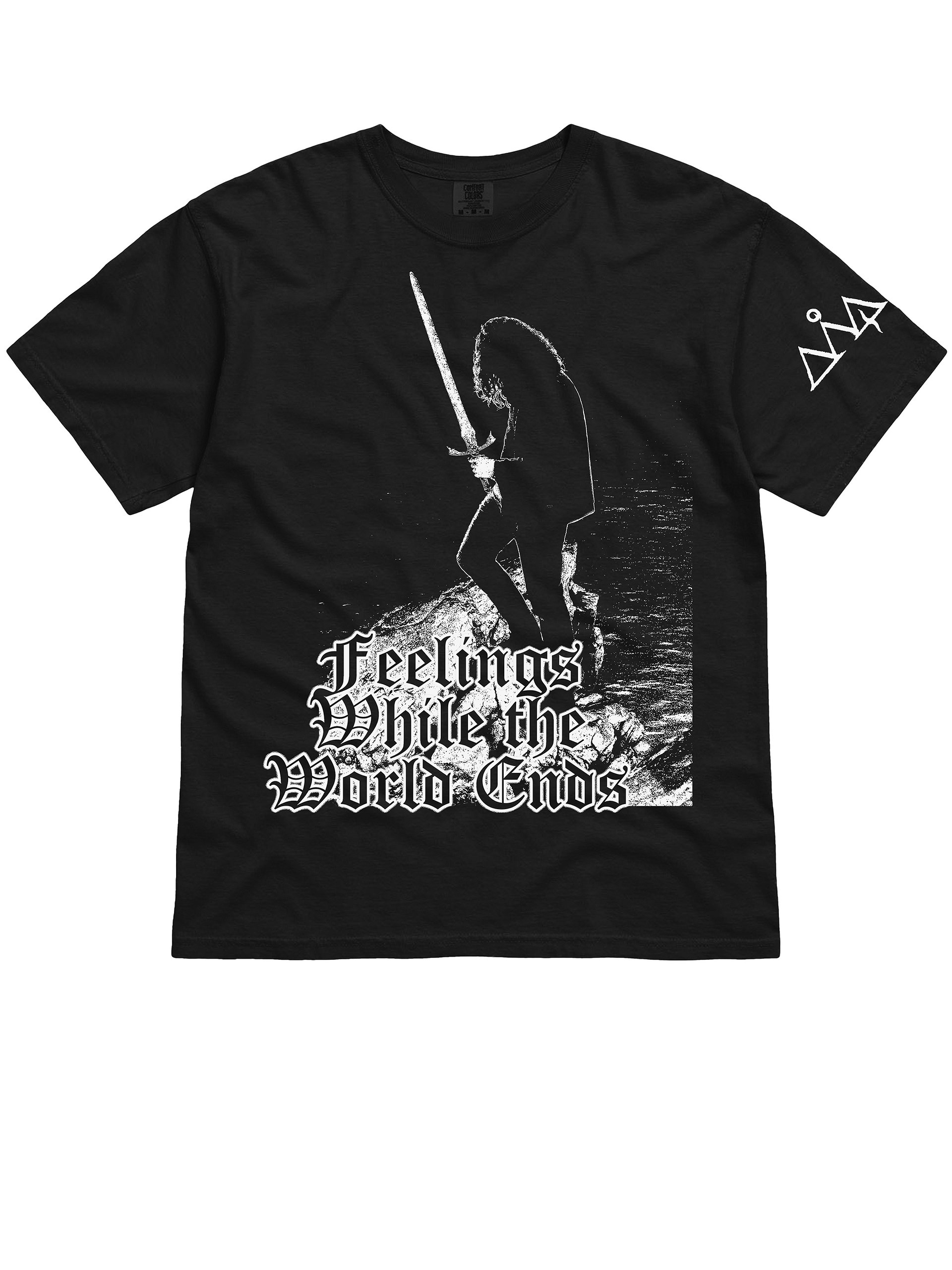 Feelings While the World Ends - PREMIUM T-Shirt (Black) [Comfort Colors] product image (1)