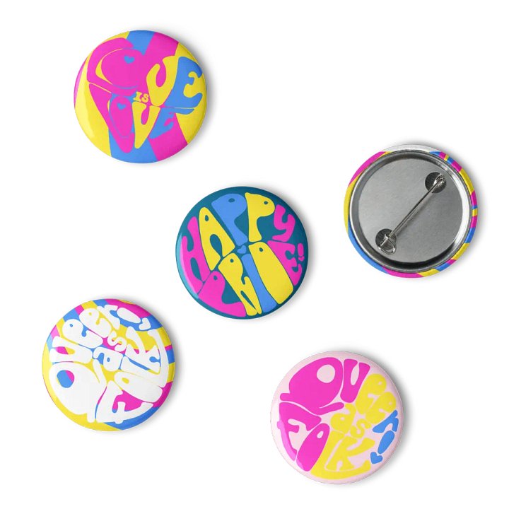Pansexual Pride pin badge set product image (1)