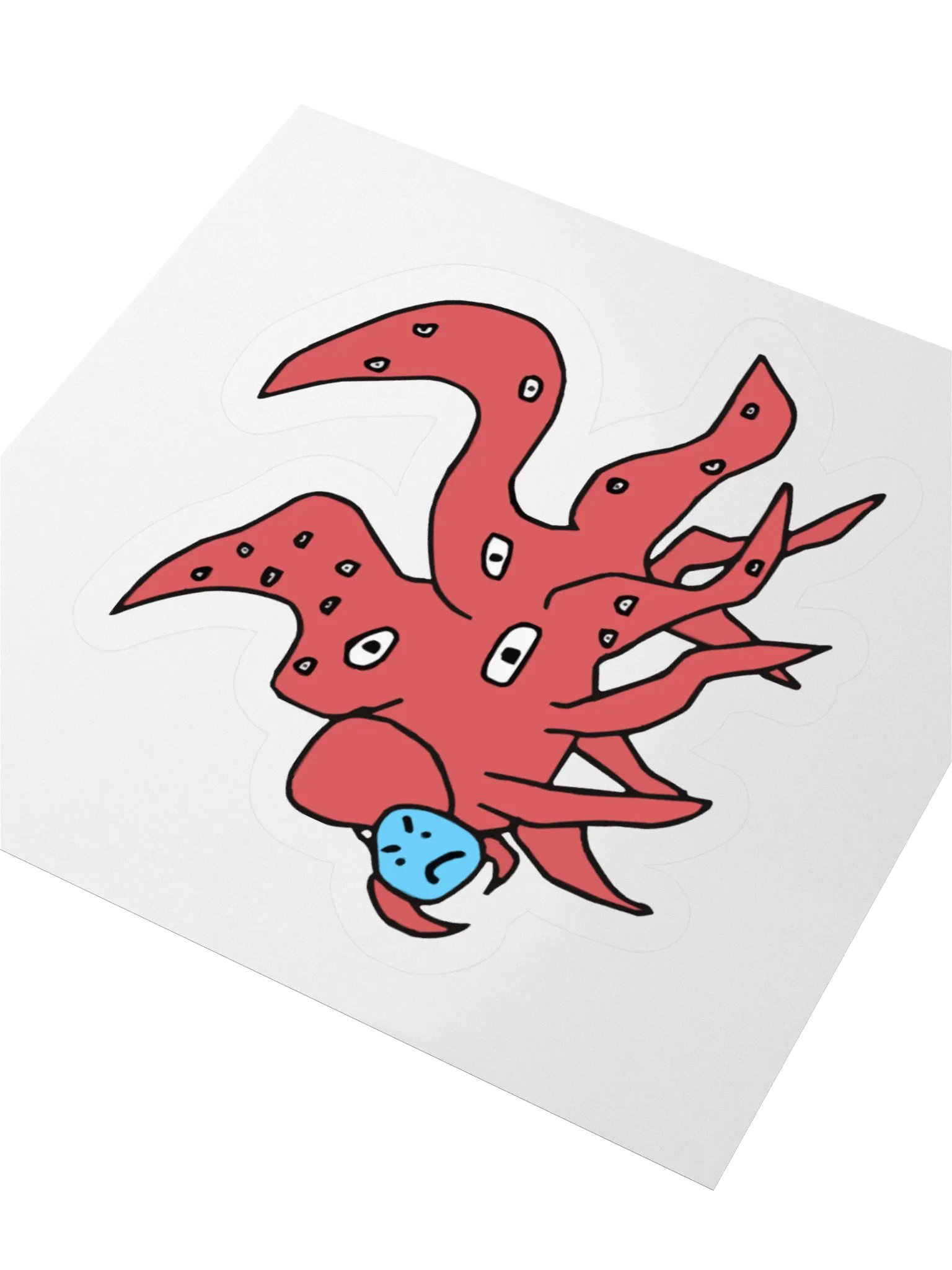Red AI Shoggoth Sticker product image (7)