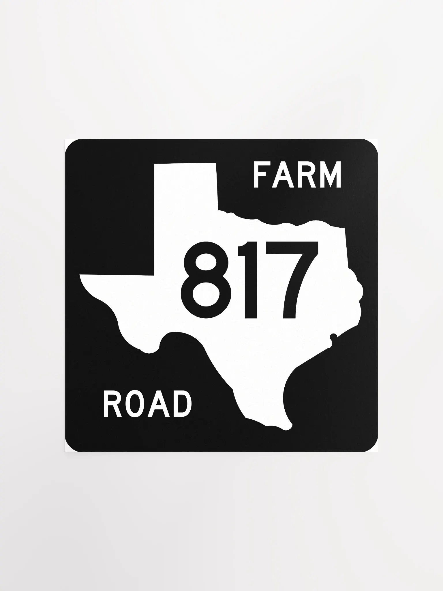 Texas Farm Road Sign FM 817 Poster product image (1)