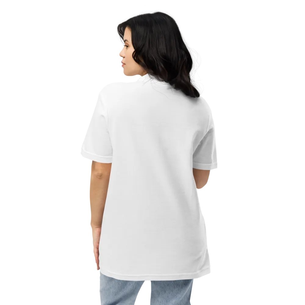 Cute Ghost Embroidered Relaxed Fit Cotton Polo Shirt product image (7)