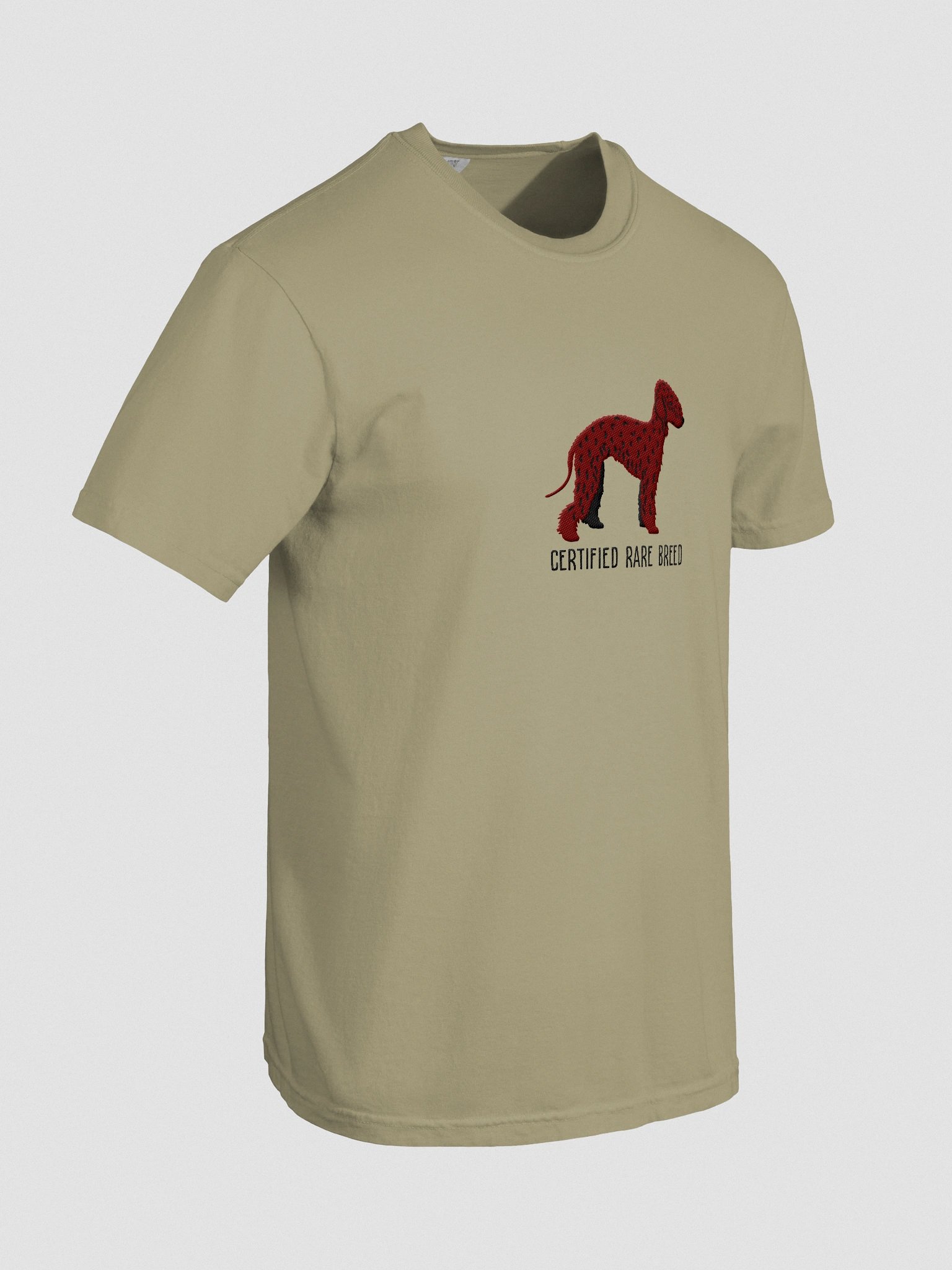 Certified Rare Breed T-Shirt(Embroidered) of a Bedlington Terrier(Chocolate) product image (11)