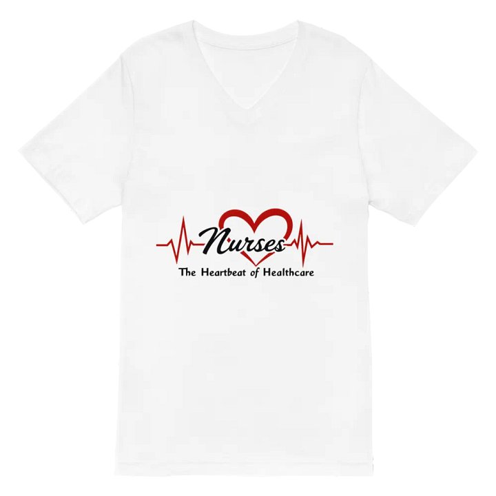 Heartbeat of Healthcare V-Neck Tee product image (2)