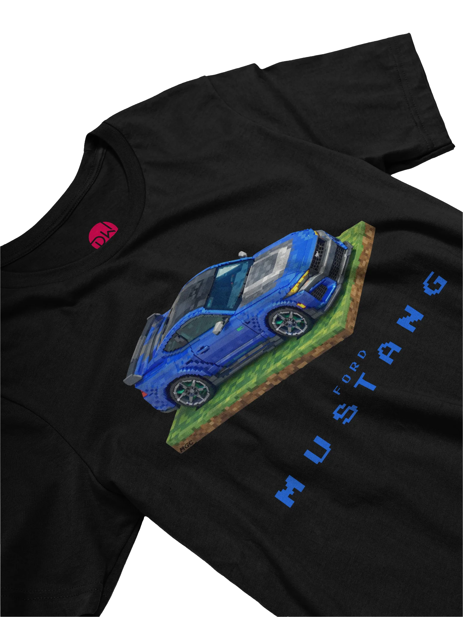 Blue Ford Mustang Dark Horse Shirt (Pixel, Retro, Minecraft) product image (25)