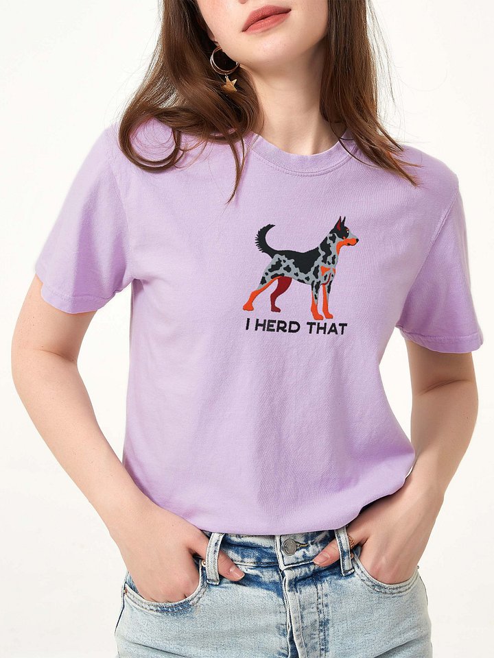 I Herd That T-Shirt(Embroidered) of a Beauceron(Harlequin, Cropped Ears) product image (2)