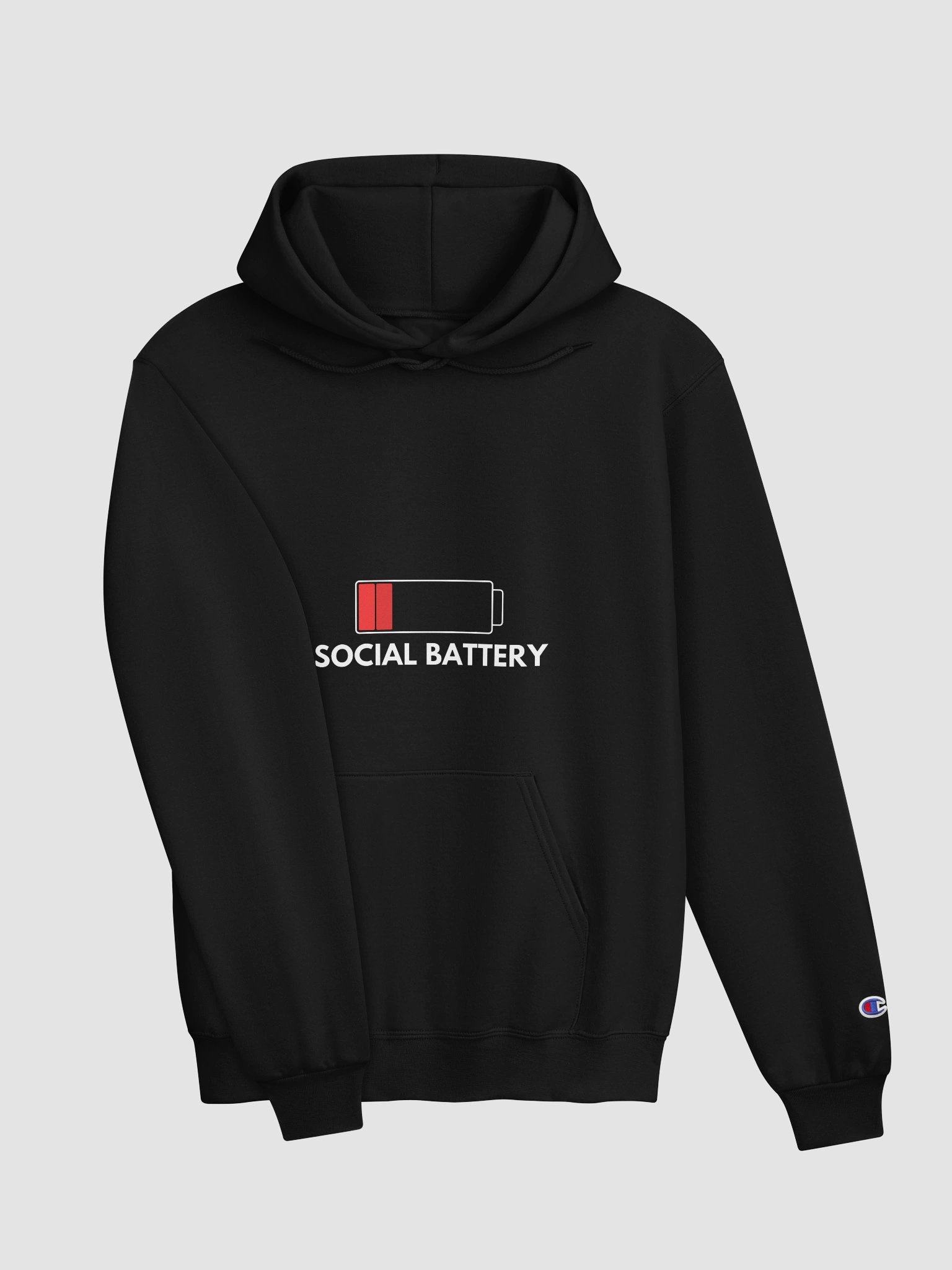 #SocialBatteryLow Unisex Champion Hoodie product image (5)