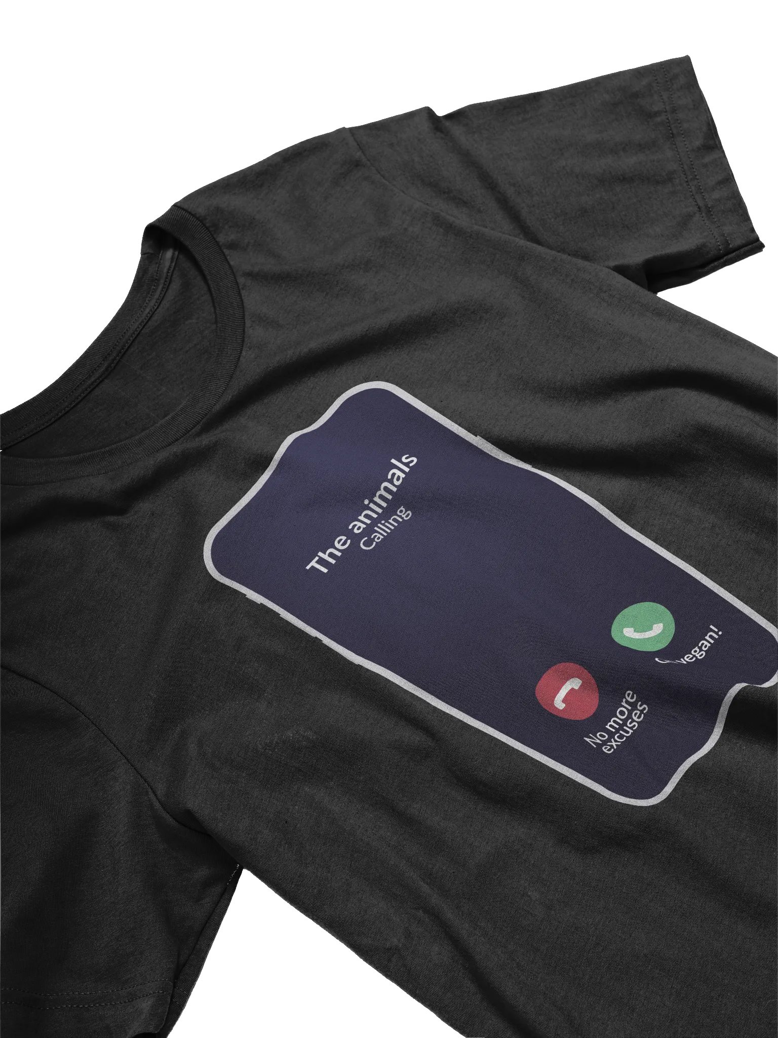 “The Animals Calling - Go Vegan” Unisex Black T-Shirt product image (3)