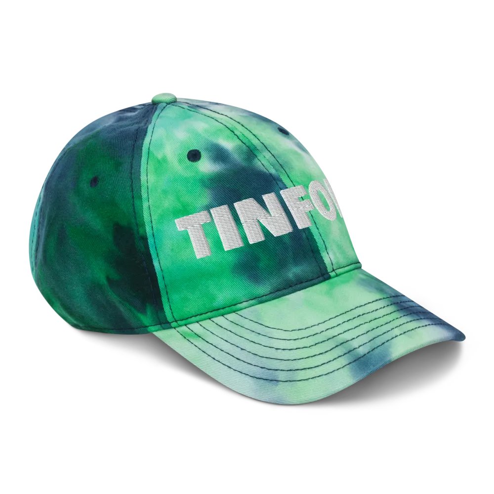 Tinfoil Hat - White On Blue-Green Tie Dye product image (6)