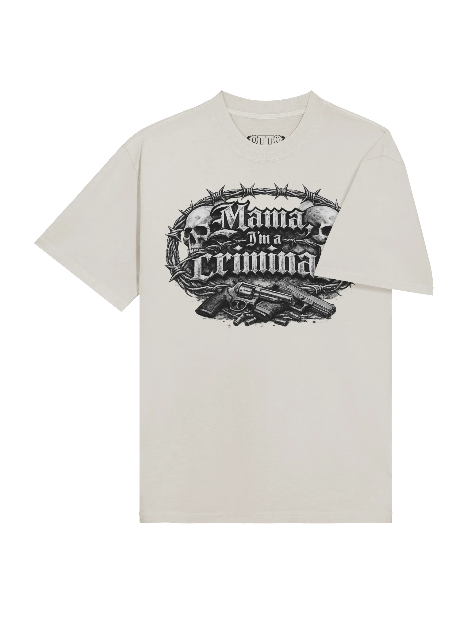 mama i'm a criminal premium t-shirt white product image (4)