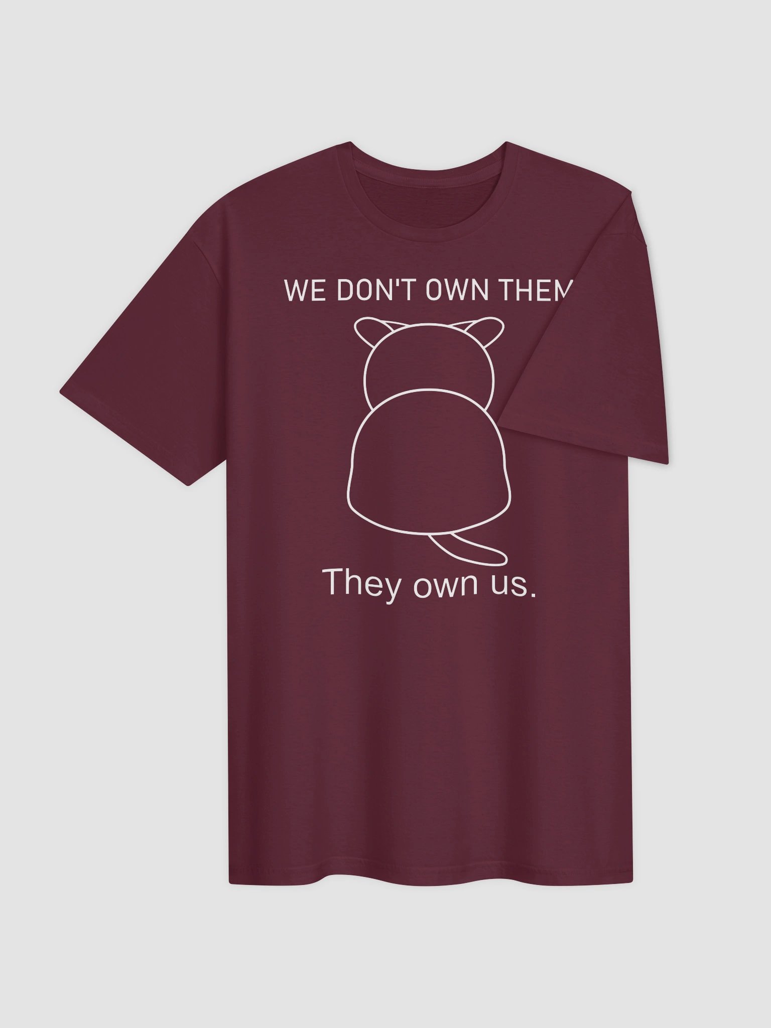 Cats Own Poeple (White Print) - Unisex Adult Super Soft Lightweight T-shirt product image (3)