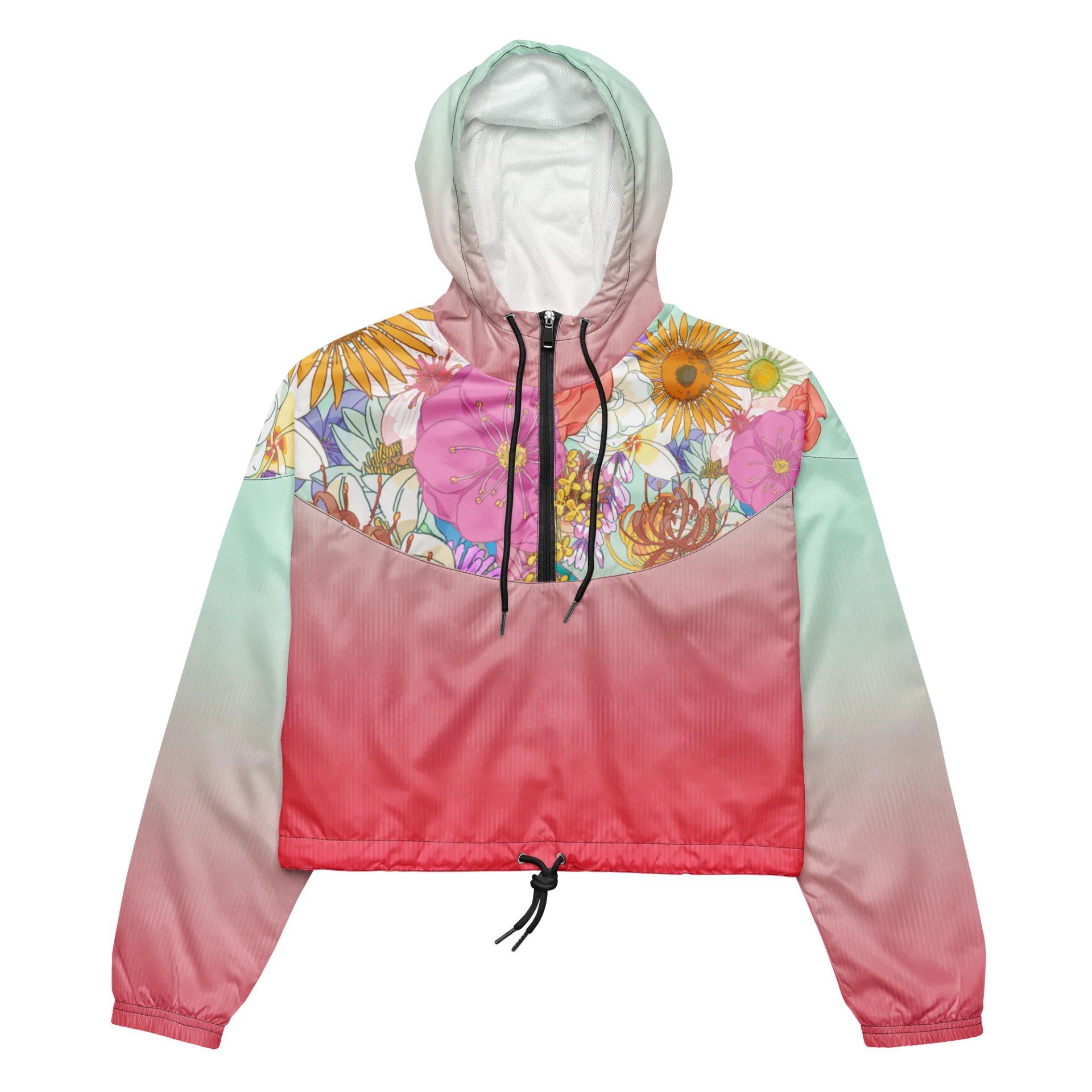 Flower Women's crop Windbreaker product image (2)
