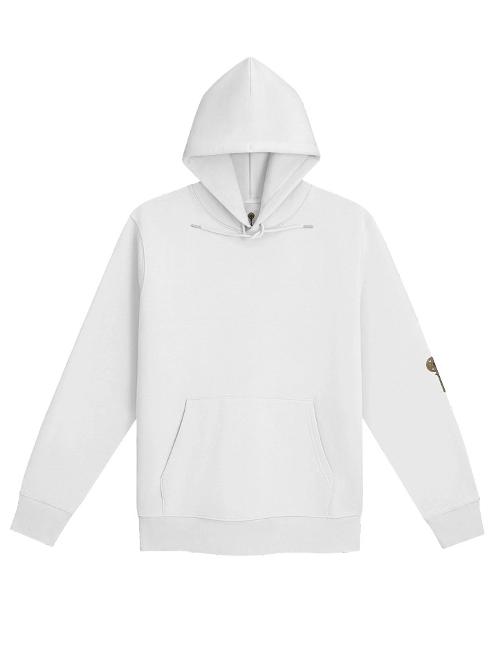 The Gatekeeper’s Key – White Reverse Arm Edition (Back + Left Sleeve Print) | Organic Hoodie product image (1)