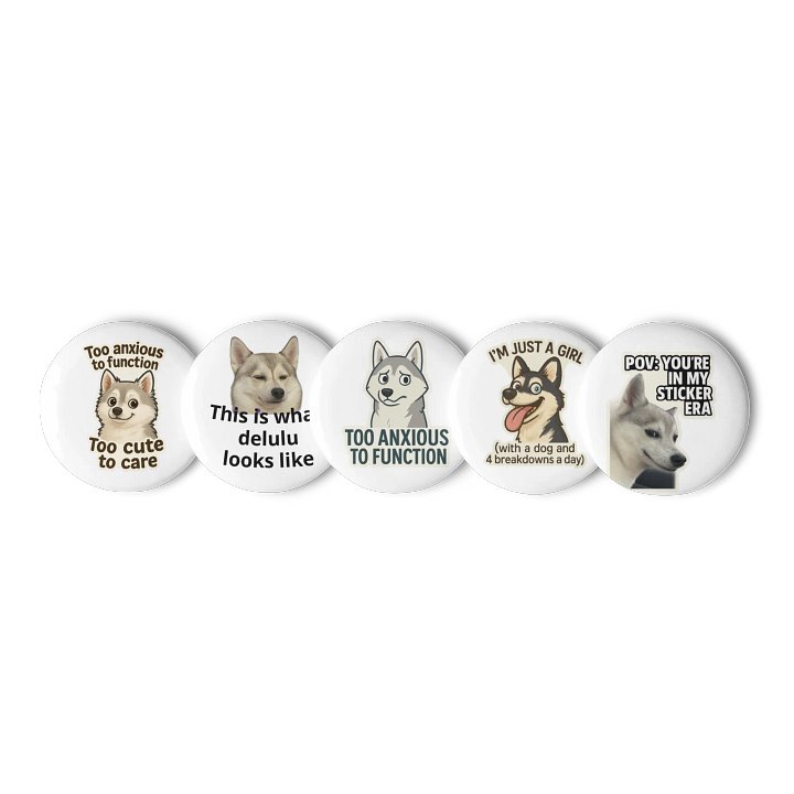 Mentally Spiraling Pin Set 💅🐶 product image (1)