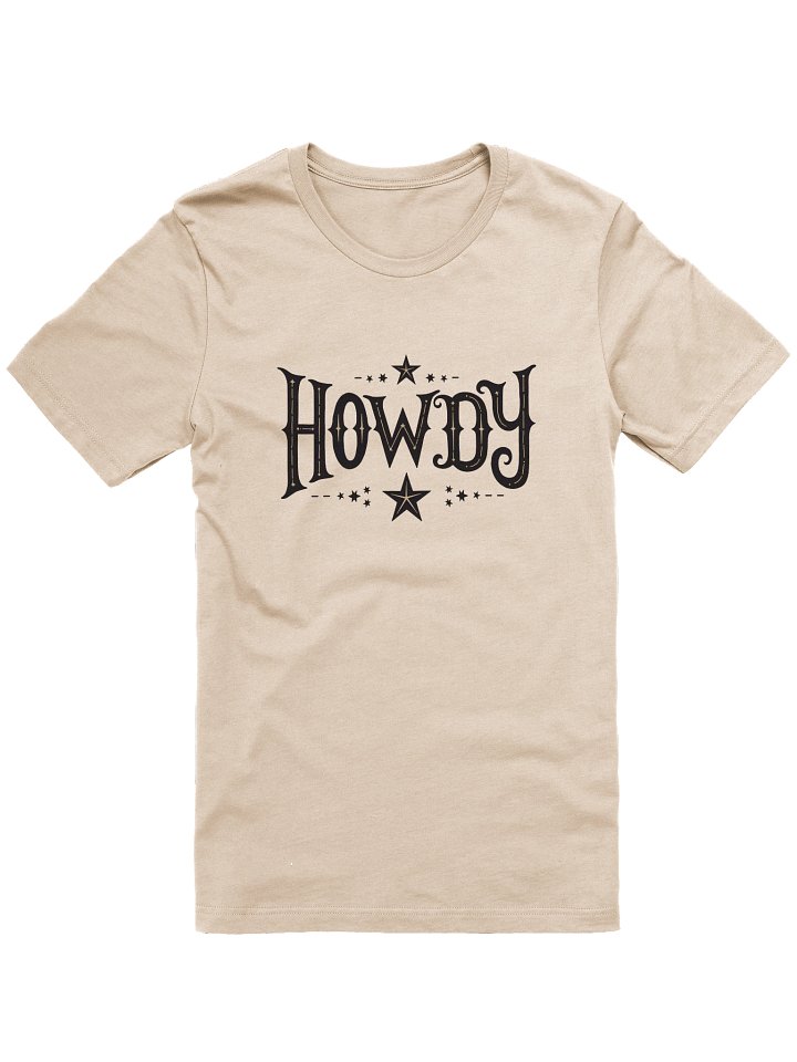 Howdy Vintage Western Typography T-Shirt - Retro Cowboy Greeting Tee with Stars - Country Style Shirt product image (9)