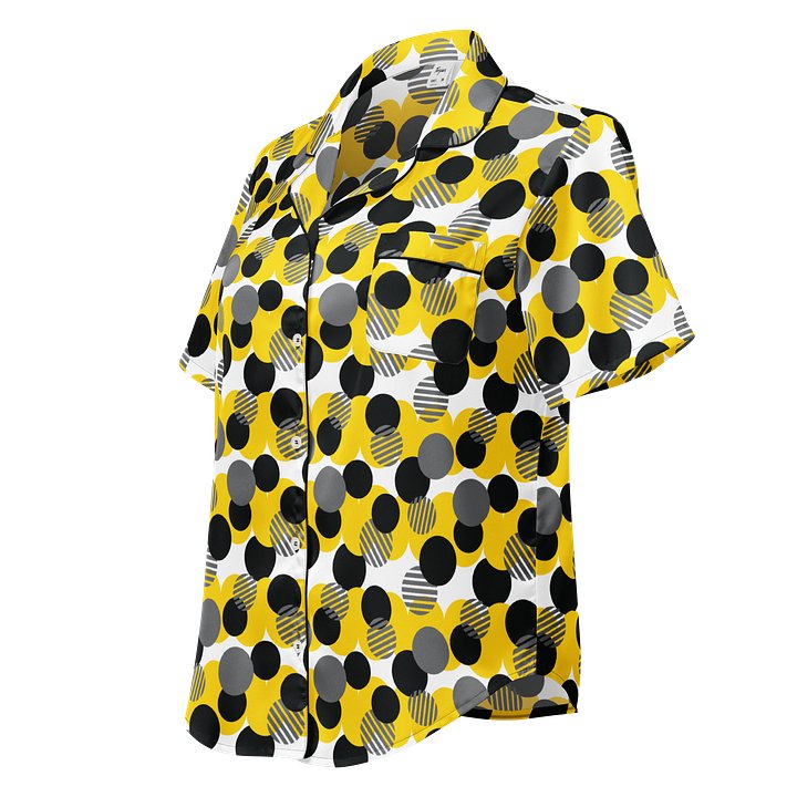 Cozy Chic Modern Geometric Polka Dot All-Over Print Women's Pajama Shirt product image (1)