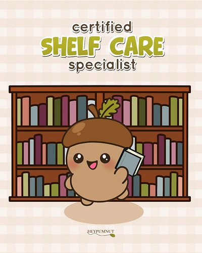 Shelf care is important 😊🤎🍂

.

#heypumnut #bookishhumor #bookslovers #booksbooksandmorebooks #readingismyhappyplace
