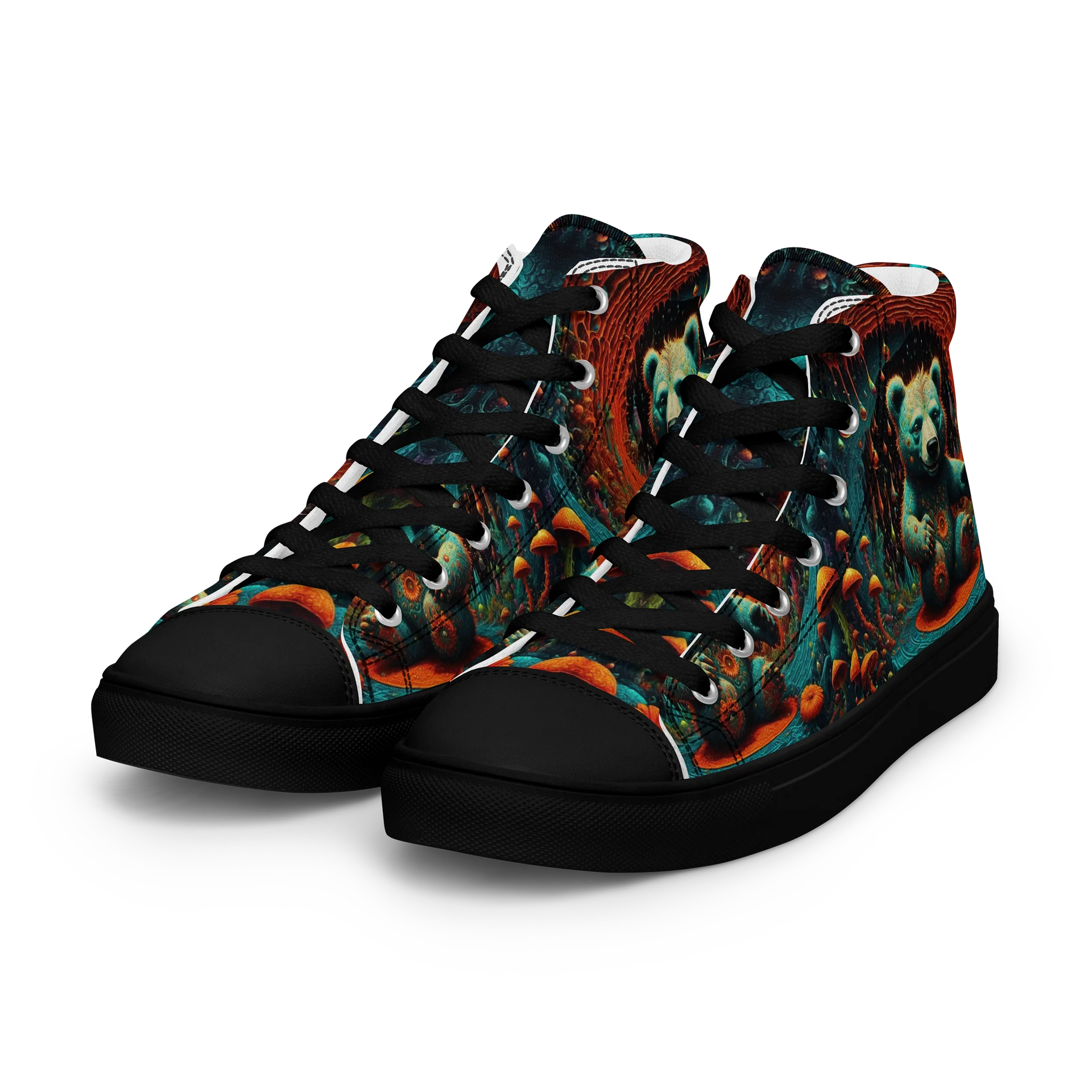 Woman's Surreal Mushroom Bear High Tops product image (6)