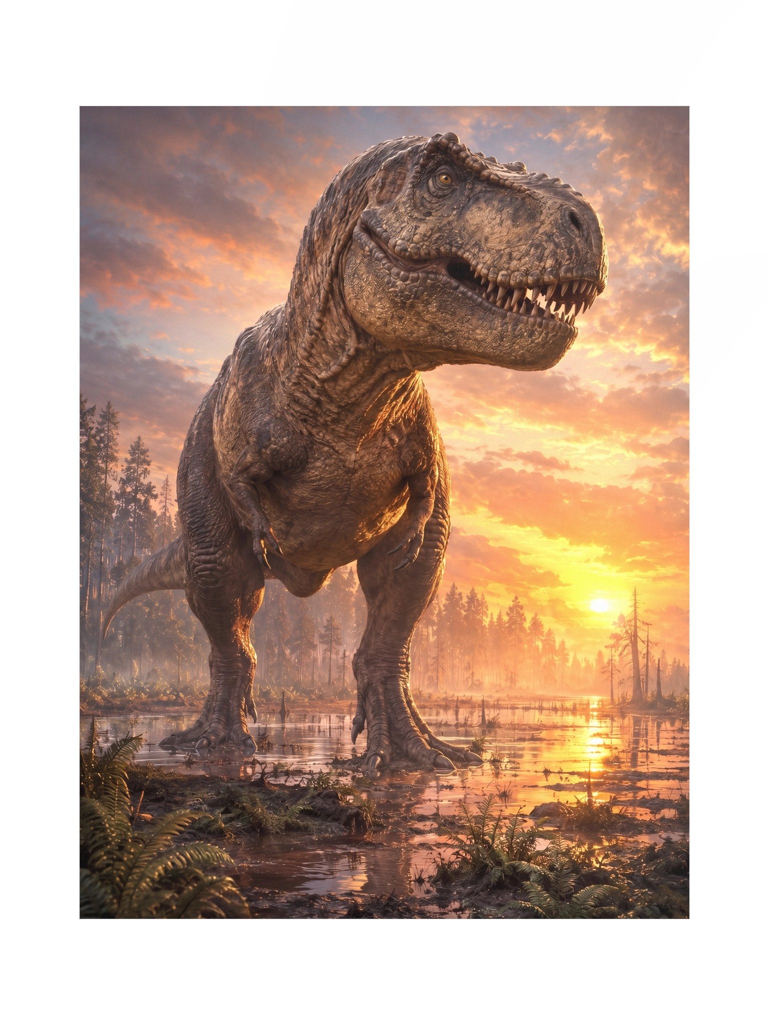 Tyrannosaurus rex Prehistoric Wetland Poster product image (1)