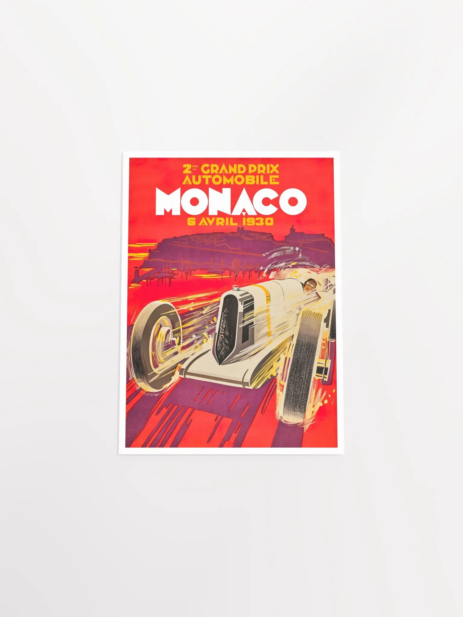 Monaco Vintage F1 Grand Prix, 1930 poster — Vintage Formula 1 poster, Monaco Grand Prix poster, retro travel poster, retro travel art product image (9)