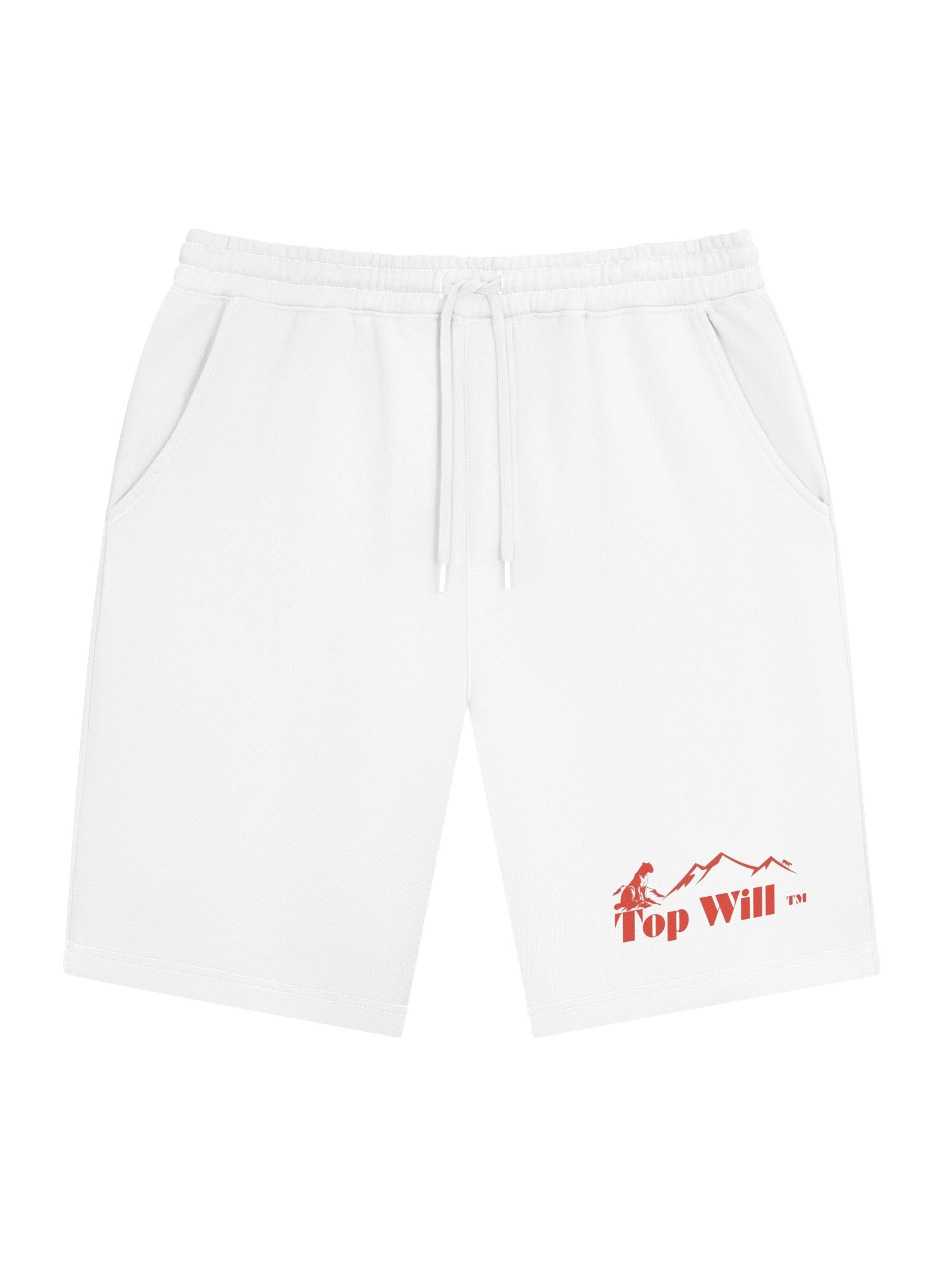 Top Will ™ Men's White and Red Fleece Shorts product image (1)